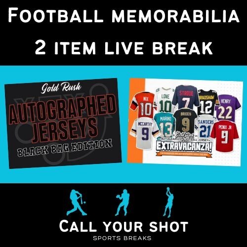 New England Patriots 2 Autographed Items BoxBreak - 2025 Gold Rush Extravaganza - Picture 1 of 3