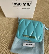 New Blue Miu Miu Makeup Mirror Double Sided Portable Makeup Gift