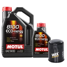 6L Motul 8100 ECO-NERGY 5W30 Wix Filter Motor Oil Change Kit API SL