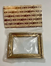 Vintage Concord Miniature Doll House Picture Photo Wood Frame Wall Decor 3”