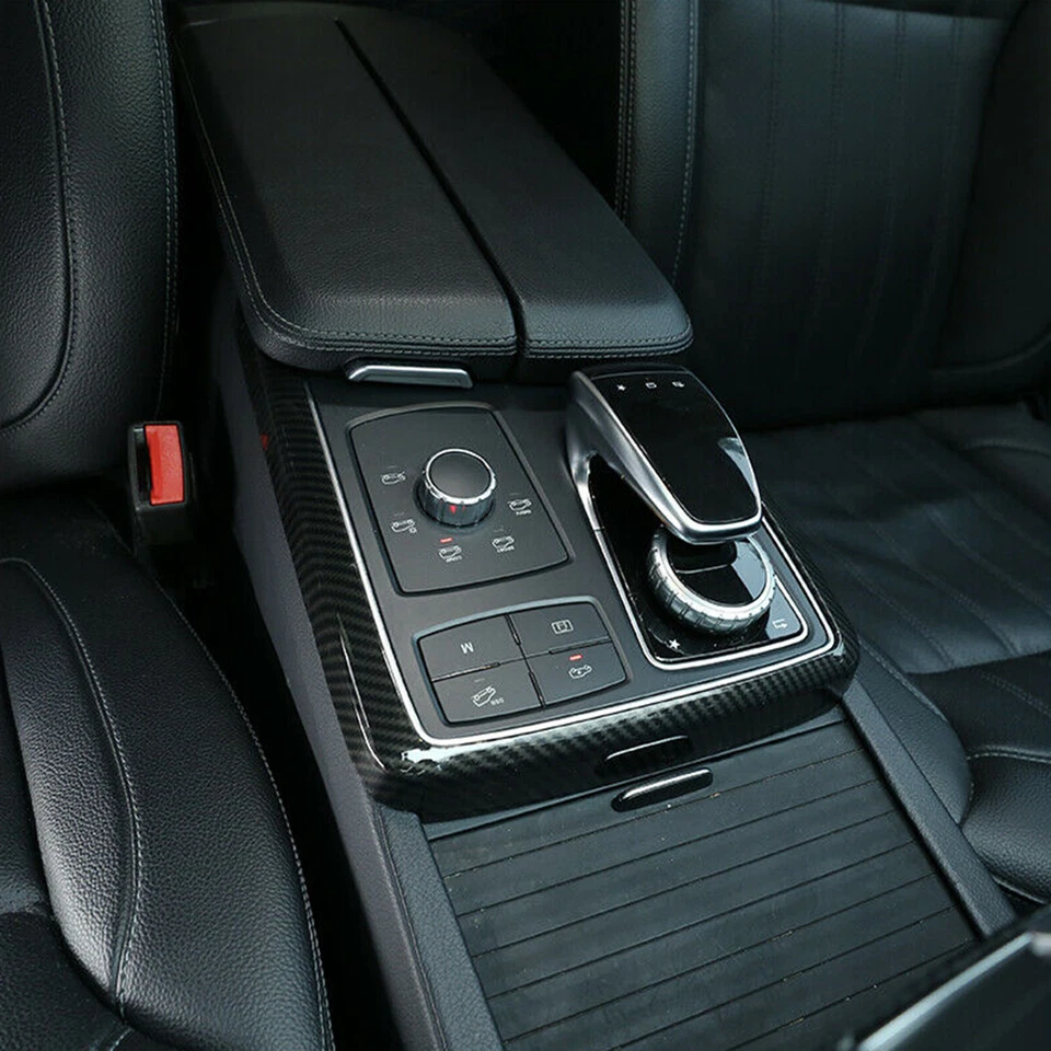 Ajuste de modo de consola de control de fibra de carbono para Benz GLE GLS ML GL Clase W166 2013-19 Foto 3 de 4