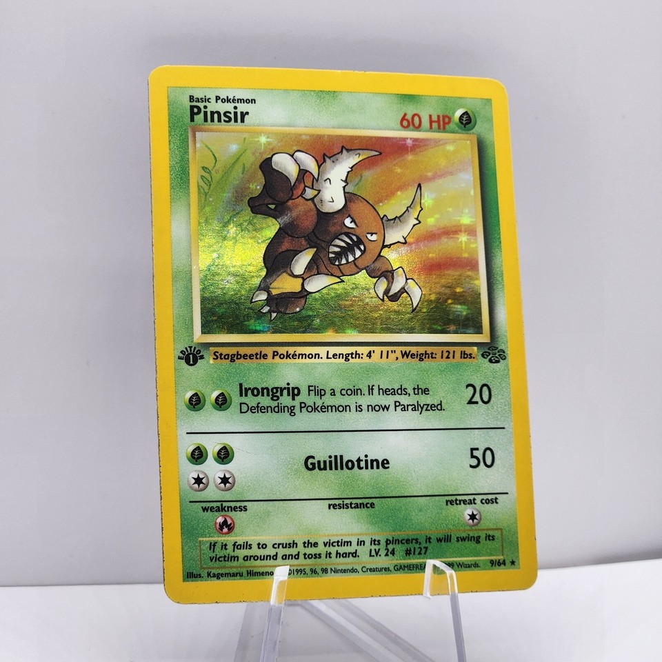 Pinsir 🍃 1st Edition 11/64 Jungle Set Holo Rare 1999 Vintage Pokemon