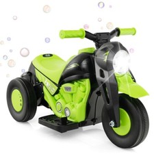 6V Battery Kids Ride on Electric Motorcycle Gift Kids w/Bubble Maker and Music