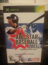 ALL-STAR BASEBALL 2003 Derek Jeter Original XBOX Game ACCLAIM Instruction Book
