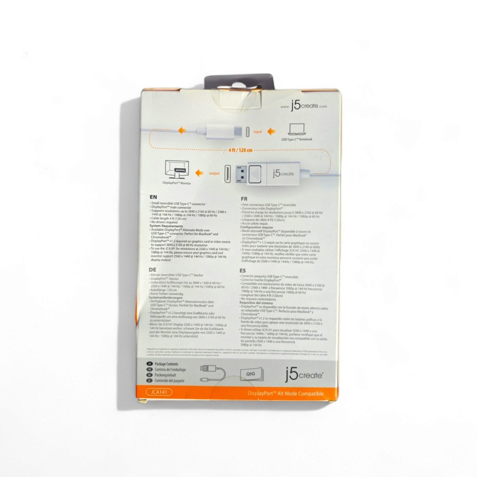 j5create USBC to 4K DisplayPort Cable eBay