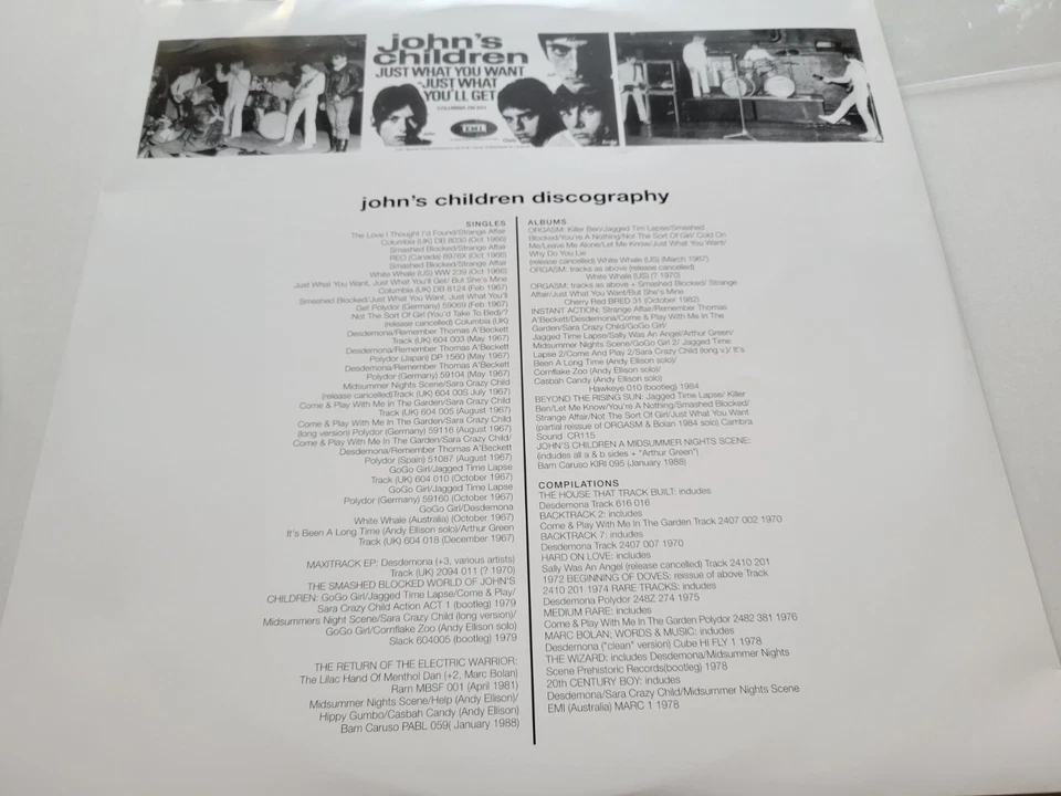 JOHN'S CHILDREN - Smashed Blocked 1960's UK PSYCH 180gram MARC BOLAN T-REX - Image 4 of 4