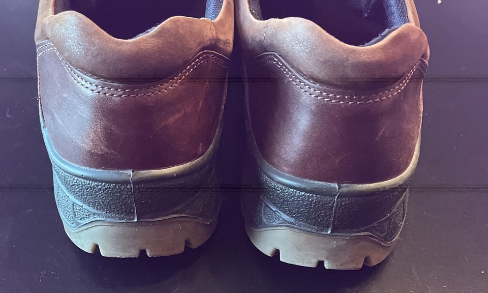 ECCO Track Low GoreTex Hiking Shoes Mens USA 12 EU 46 Waterproof Brown