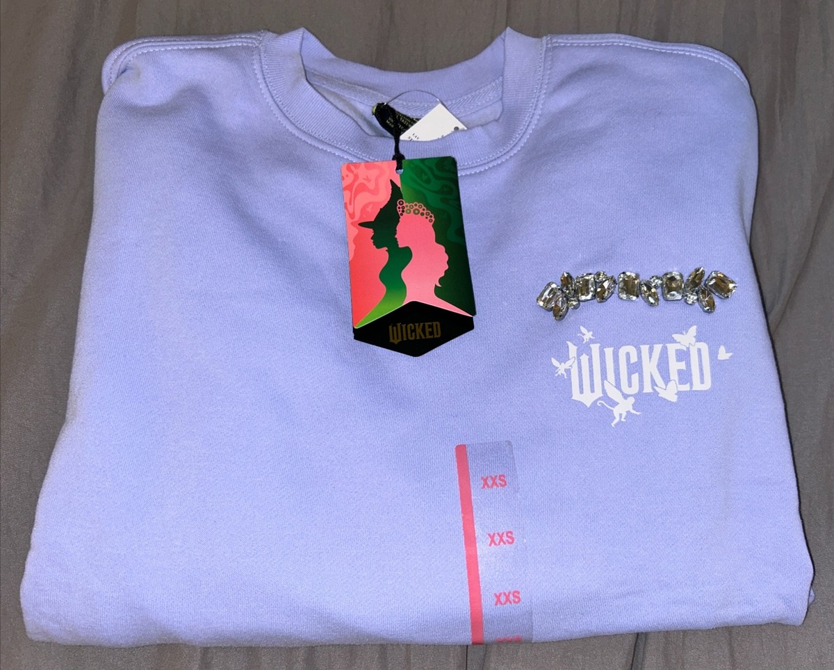 NWT WICKED x TARGET Graphic Crew Sweatshirt Lavender Adult XXS By