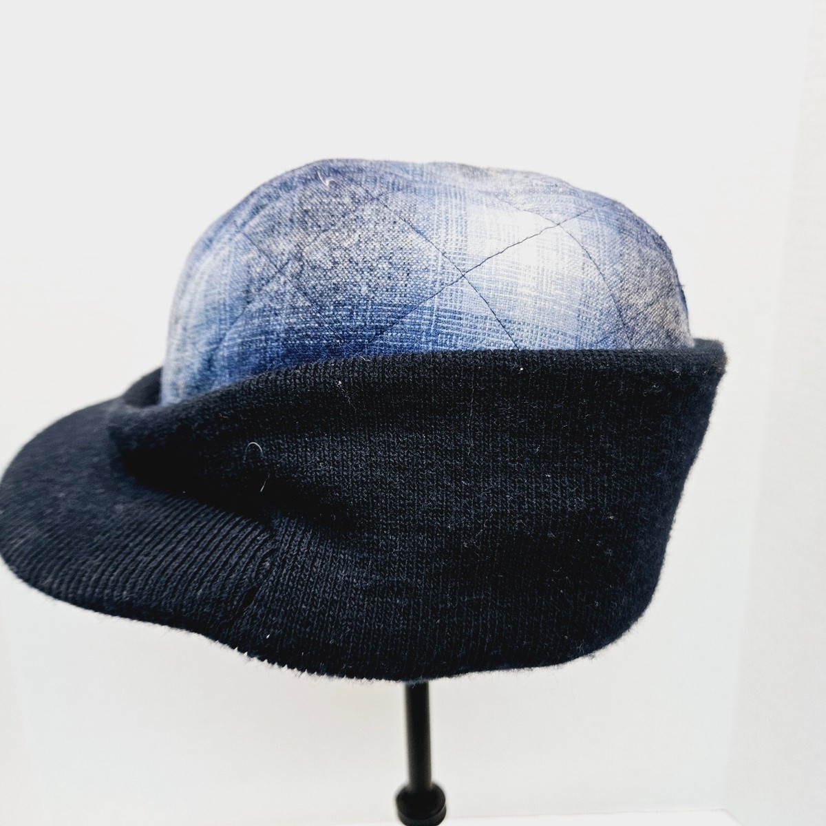 Blue Quilted Winter Hat Quilted Hat – Wally main image 2