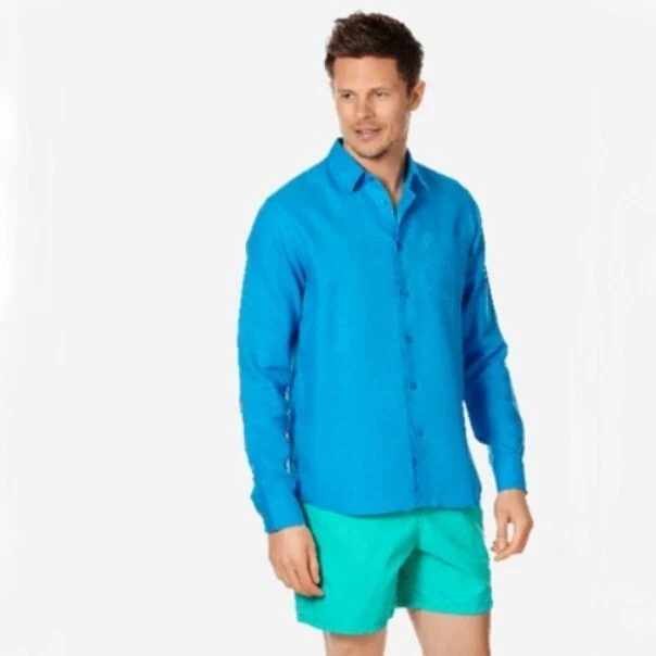 Vilebrequin Mens Linen Shirt / Caroubis / Hawaii Blue / RRP £185
Opens in a new window or tab