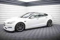 Seitenschweller Ansatz FüRtesla Model S Plaid Mk1 Facelift Schwarz Schweller