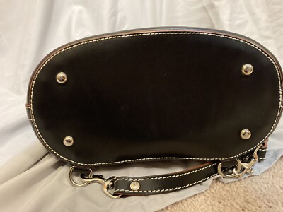 Vintage Alto Dooney & Bourke backpack sling purse, gray/black, red interior Vintage Alto Dooney & Bourke backpack sling purse, gray  main image 2