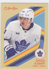 2023/24 OPC..DAVID KAMPF..RETRO PARALLEL..# 382..MAPLE LEAFS..FREE COMBINED SHIP