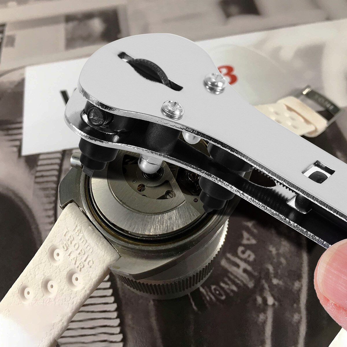 Watch Back Case Cover Opener Adjustable Remover Repair Wrench