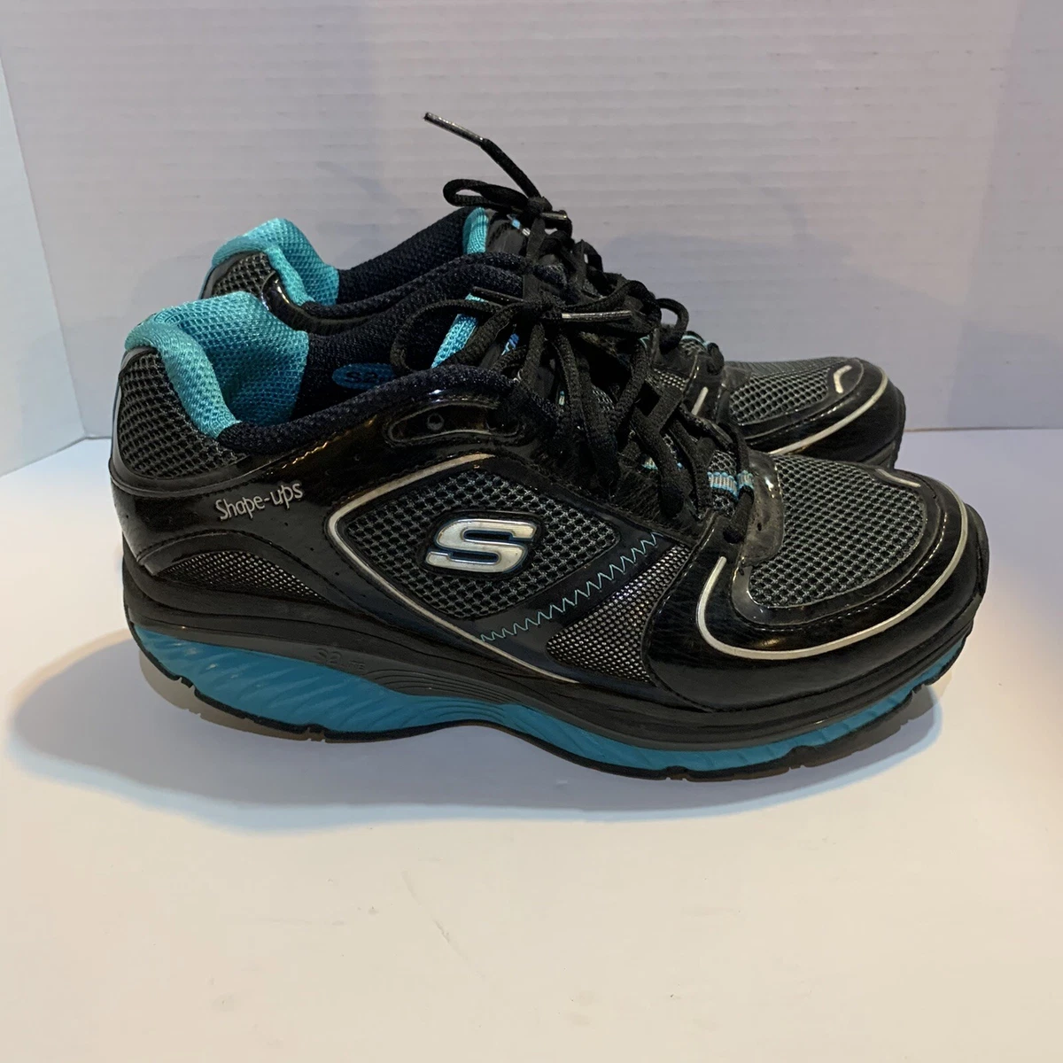 Womens Size 8 Blue Black Skechers Shape Ups