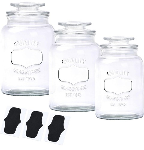 Glass Canister Set Of 3 - Brand NEW!! - Picture 2 of 4