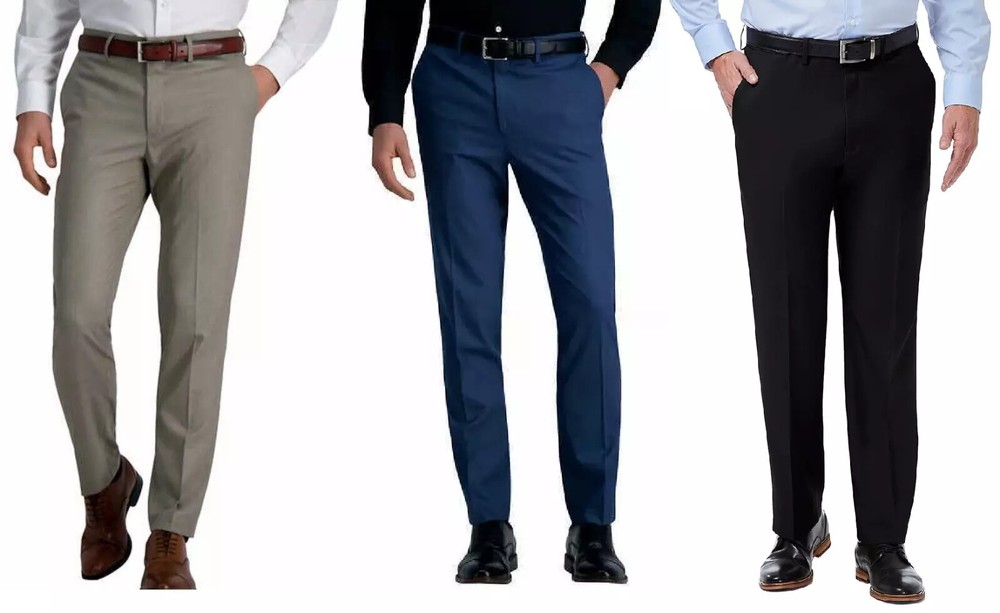 Haggar Mens 365 FLEX Stretch Straight Fit Dress Pants Comfortable & Stylish Gift Idea  