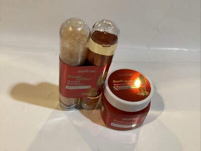 THE SPATHECARY PEACH BELLINI PUNCH BODY  SCRUB & BATH SALT & BODY WASH SET