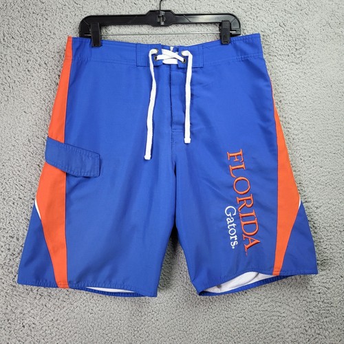 Florida Gators Shorts Mens Medium Blue Orange Board Swim Trunks Large