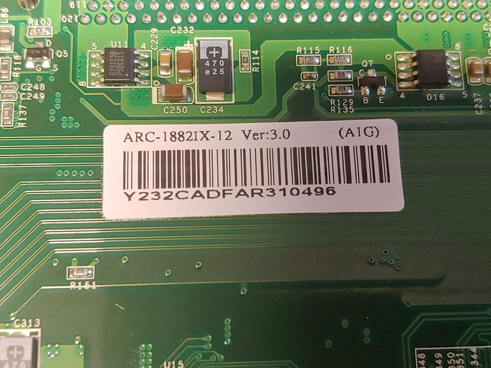 Areca ARC 1882IX RAID Card SAS SATA 4GB Cache with Battery Board - Image 3 of 4