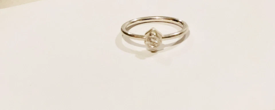Anillo de boda de plata 925 con topacio blanco circonita cúbica para mujer anillos finos joyería de moda talla 9 Foto 4 de 4