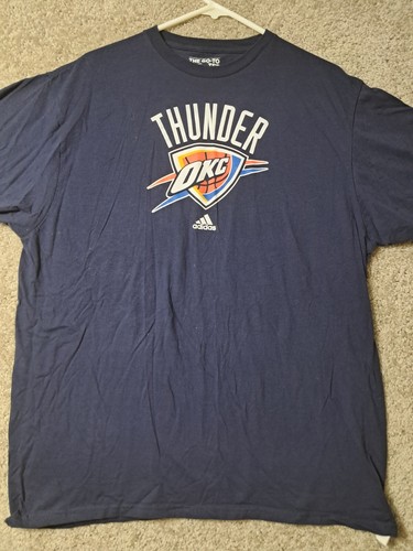 Camisa Oklahoma City Thunder Para Hombre XL Extra Grande Azul Manga Corta Adidas Adulto - Imagen 2 de 12
