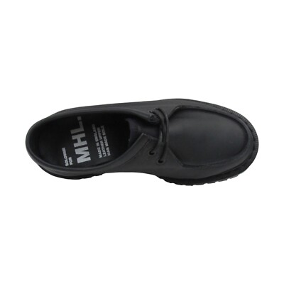 Margaret Howell Solovair Shoes Womens UK 4 Black Leather Moccasin