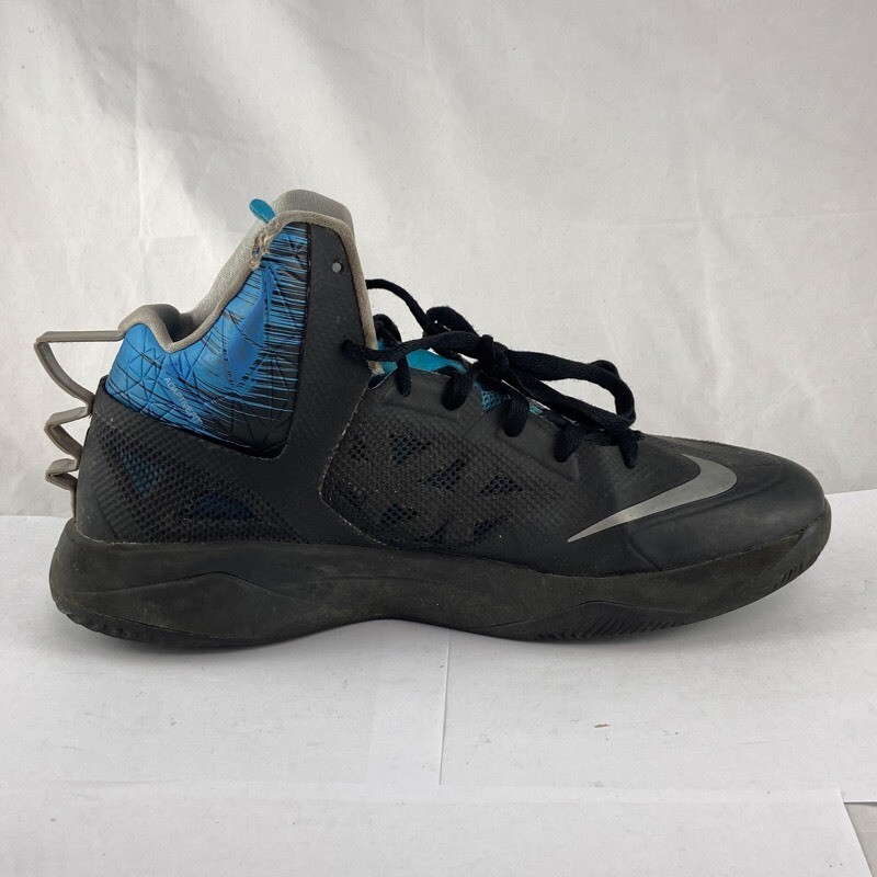 Nike Basketball Shoes Mens 10.5 Black Blue Zoom Hyperfuse Sneakers