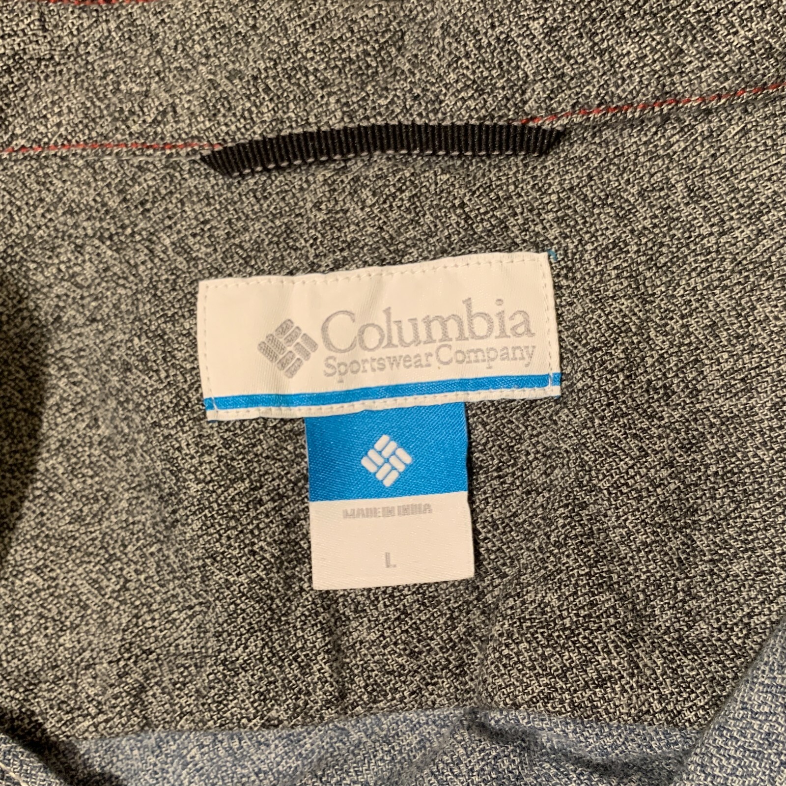 Columbia Blue Gray Pattern Button Down Shirt Coll… - image 2
