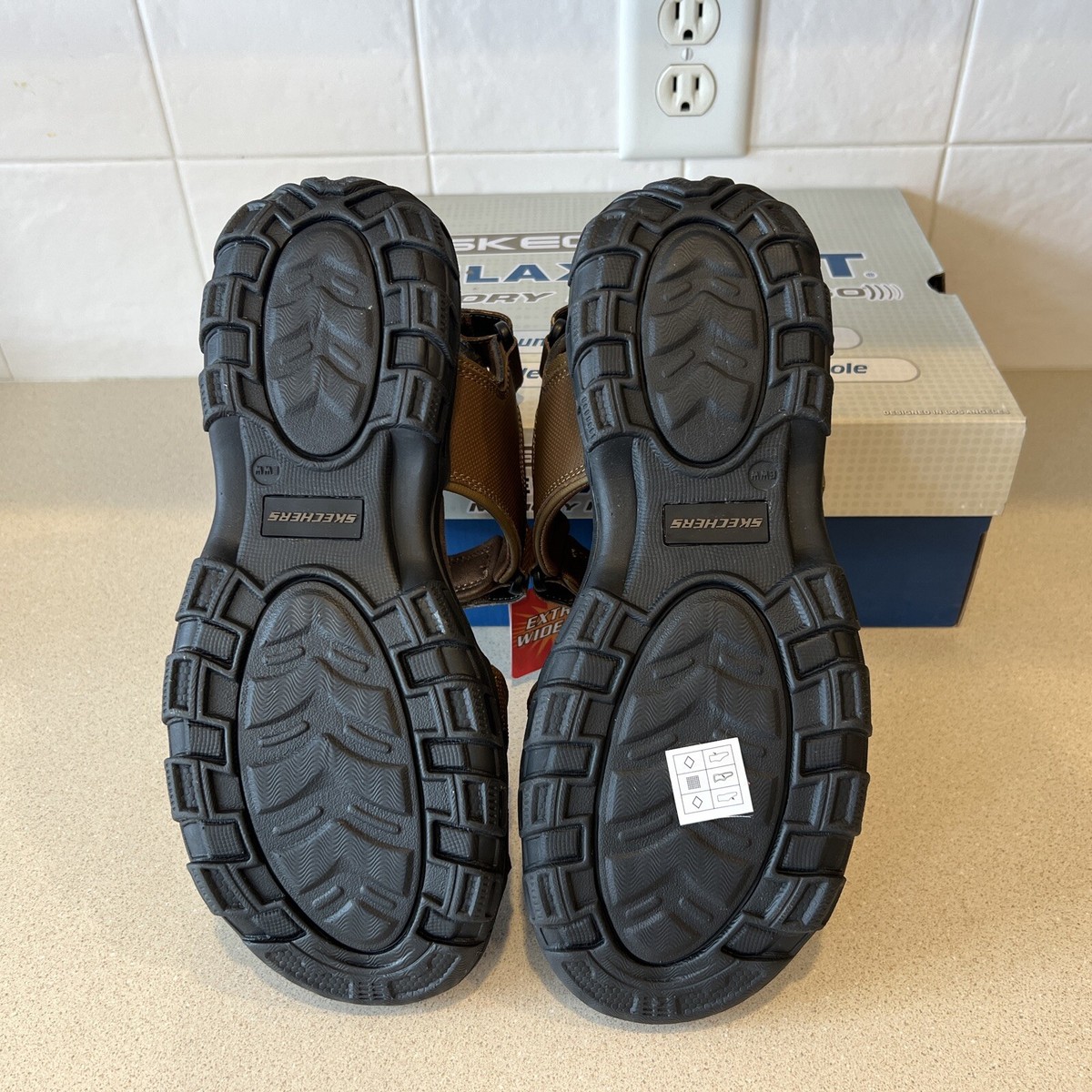 Skechers Mens Sandals Relaxed Fit Memory Foam Extra Wide 
