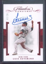 2020 Panini Flawless LUIS SEVERINO #FS-LS Signatures Red Auto /20 Yankees SSP