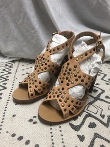 tan studded heels