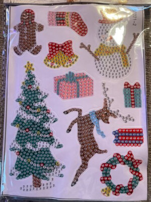 Wunderschöne Diamond Painting Sticker,  weihnachtliche Motive - zur Auswahl -