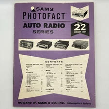 Sams Photofact Auto Radio Series Vol 22 January 1964 AR-22 Motorola Pontiac ATR