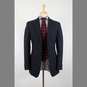 Joseph-Abboud-36R-Gray-Check-Wool-2B-Mens-Sport-Coat-Blazer-Suit-Jacket-76-4