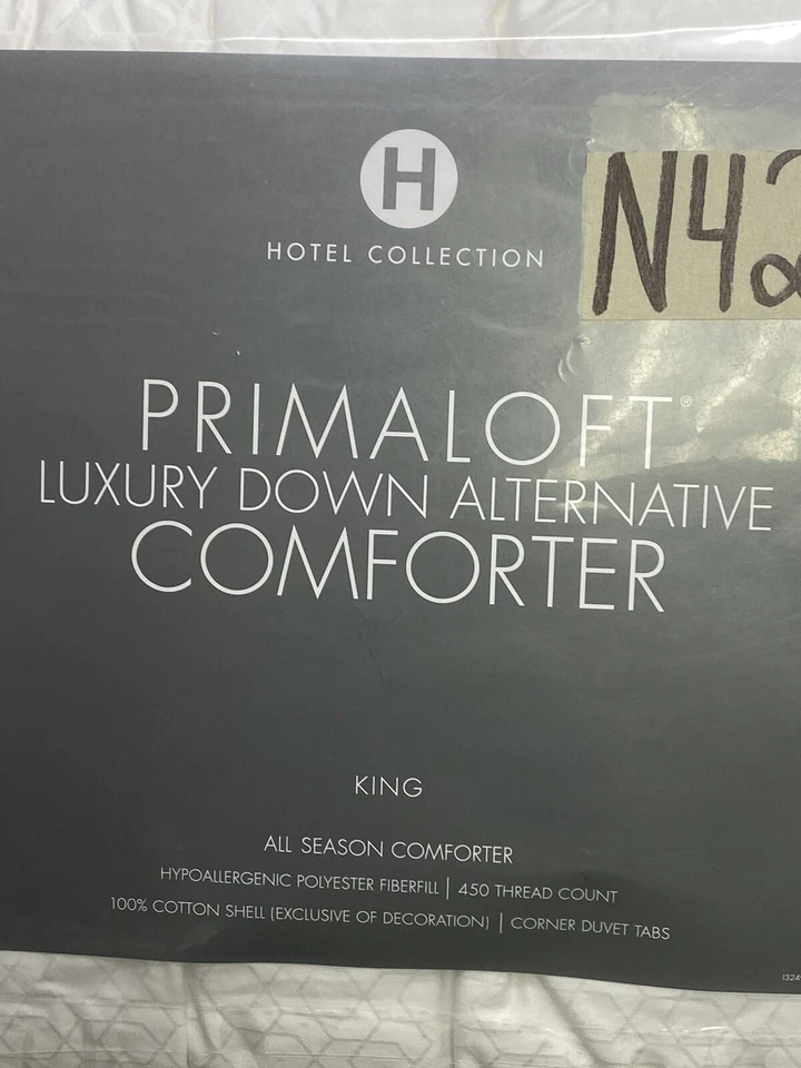 Edredón alternativo de plumón de lujo Hotel Collection Primaloft King para todas las estaciones nuevo Foto 4 de 4