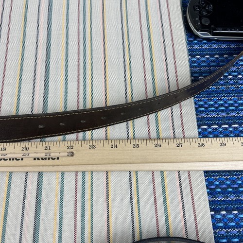 Shazam 1975 vintage! Cinturón y hebilla de latón Lee Company original se adapta a la cintura de 22-29" - Imagen 6 de 9