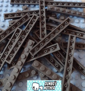 Lego Reddish Brown 1x8 Plates Pieces Modular City 3460