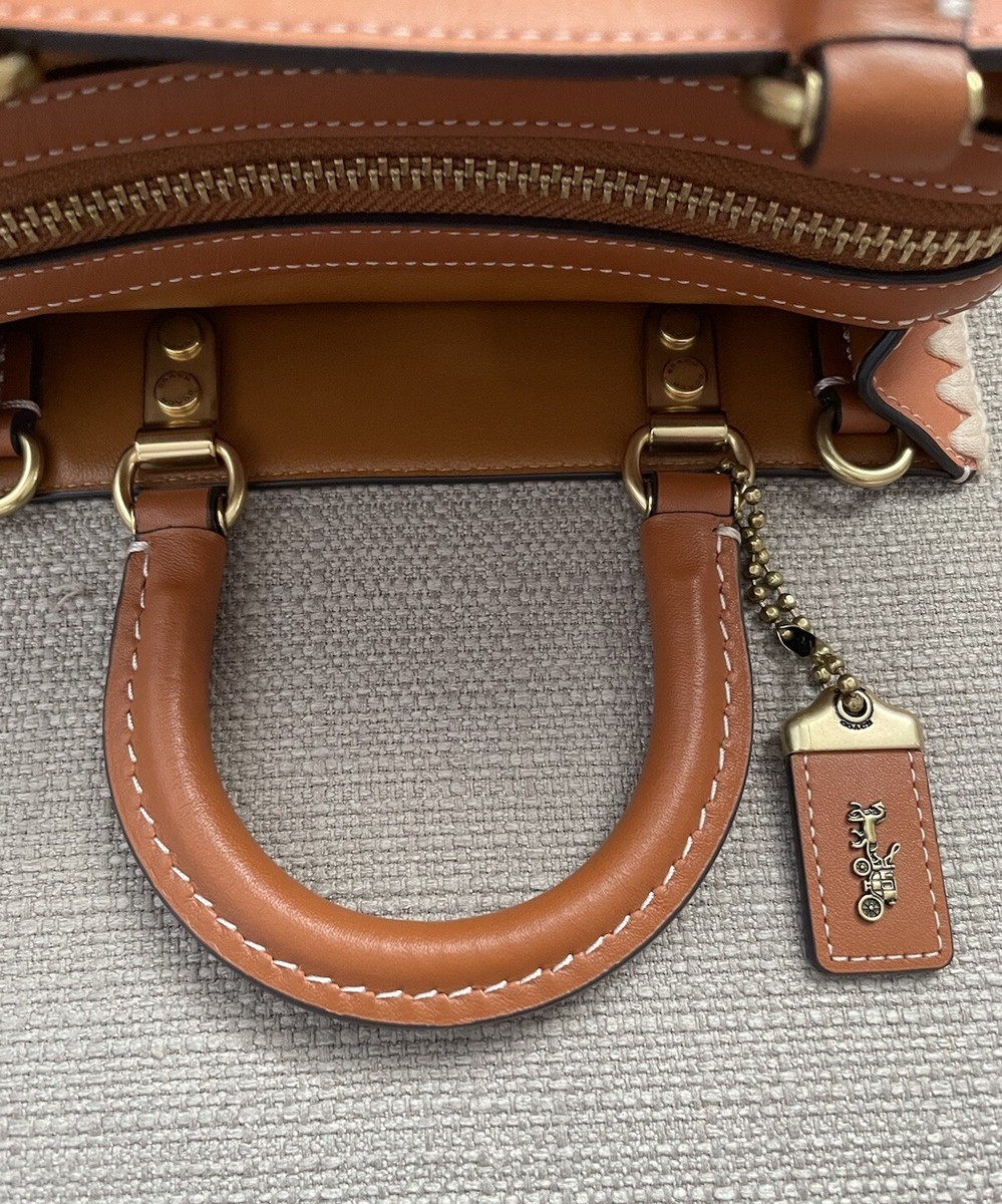 Coach Rogue 20 Bag With Crochet Colour Faded Orange new without