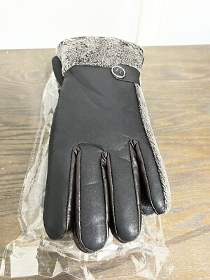 Winter Leather Gloves Men/Women Windproof TouchScreen Black/Brown NEW
