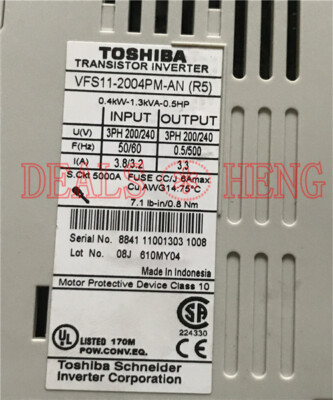 ONE Toshiba VF-S11 inverter VFS11-2004PM-AN(R5) 0.4KW Used | eBay UK