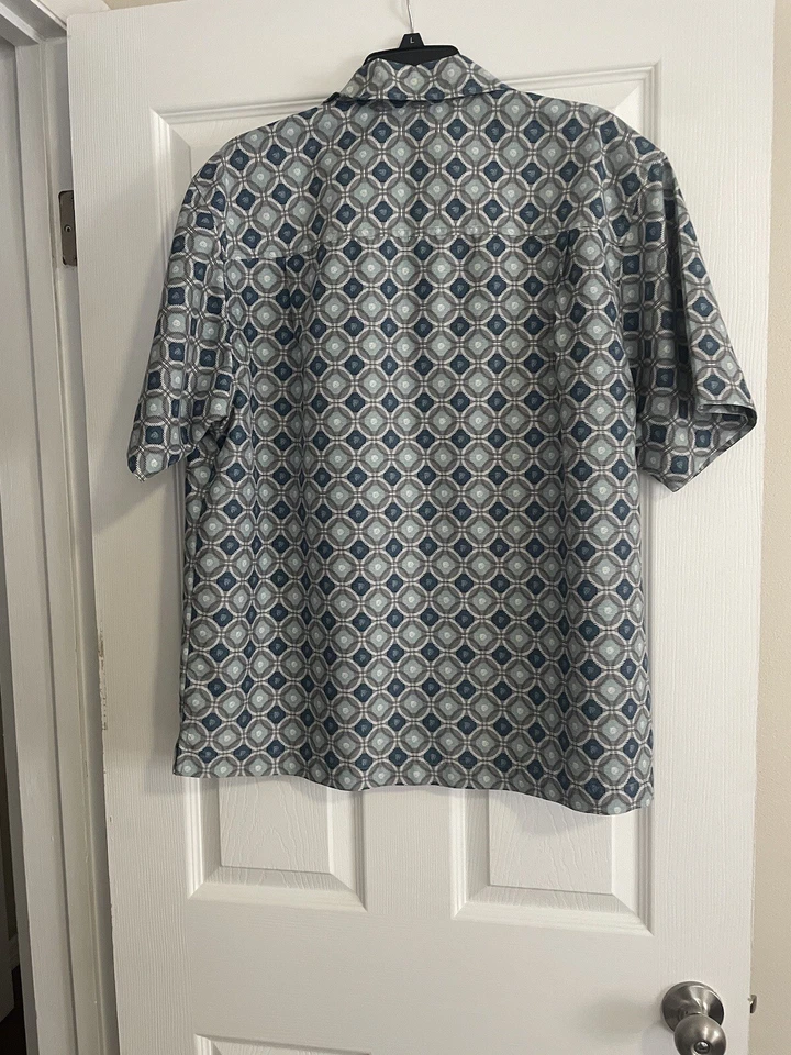 Мужская рубашка CANYON RIVER BLUES размер L многоцветный принт короткий рукав на пуговицах. - Изображение 2 из 4