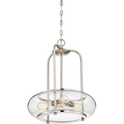 Trilogy - 3 Light Large Pendant - 20 Inches high-Brushed Nickel Finish - Picture 8 of 9