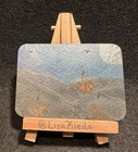 ACEO Original Pumpkin Halloween Landscape Sunrise Wax Painting  — photo 6