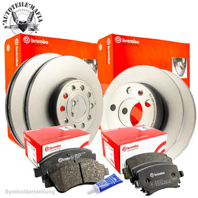 BREMBO Bremsensatz Bremsbelag + Plastilube Paste vorne hinten für FORD