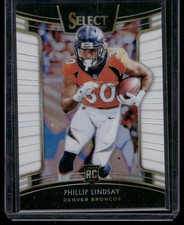 2018 Panini Select #79 Phillip Lindsay White Prizm #/75