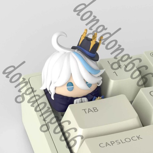 Genshin Impact Furina Stereo Resin Keyboard Cap Kforce Keycap Computer Gift - Picture 2 of 3
