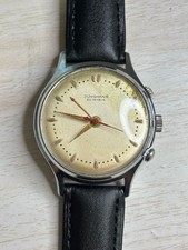Reloj despertador pulsera Junghans Pre-Minivox J89 vintage totalmente funcional 35 mm años 50’s