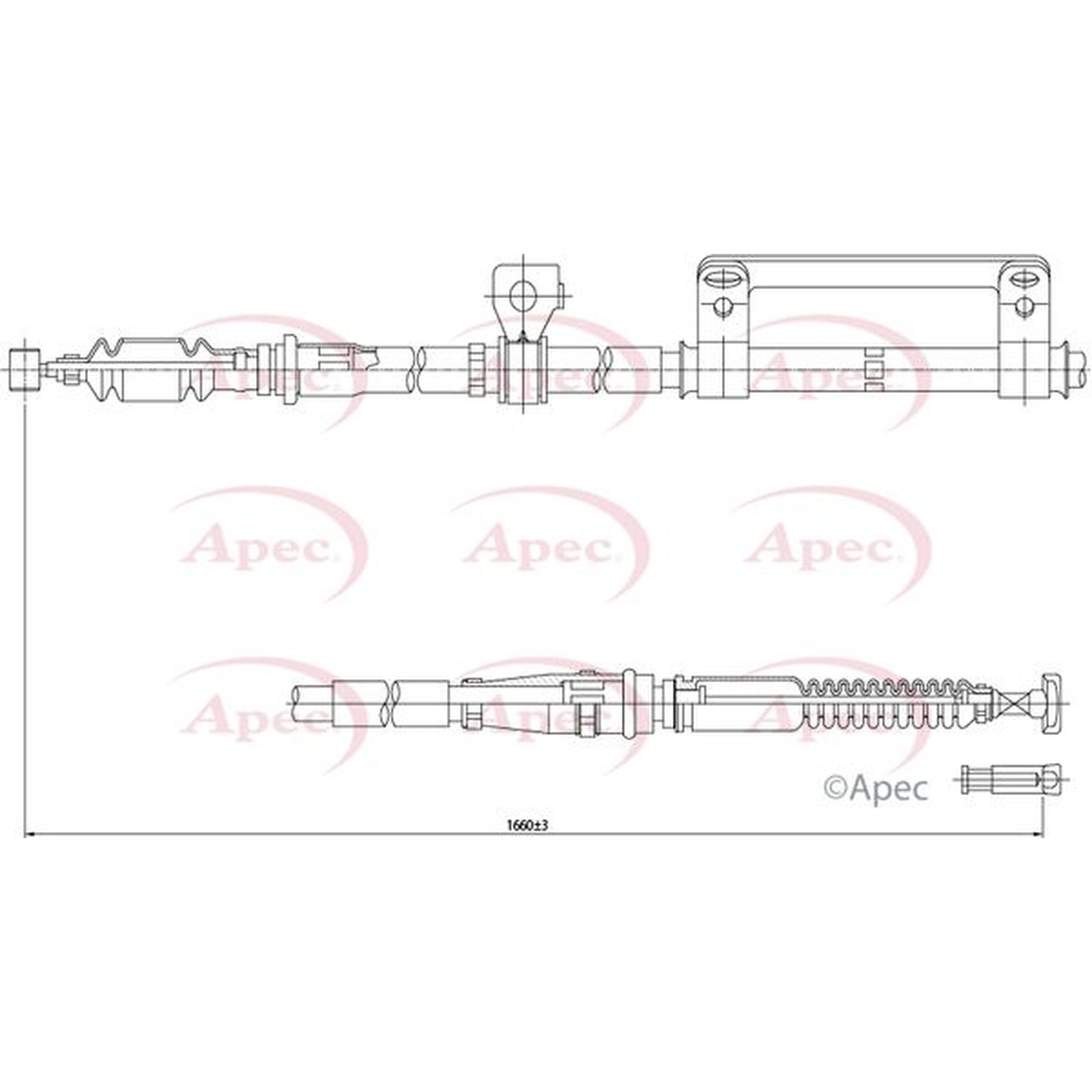 Handbrake Cable Rear Right CAB1248 Apec Hand Brake Parking 0K2A244410E Quality - Image 2
