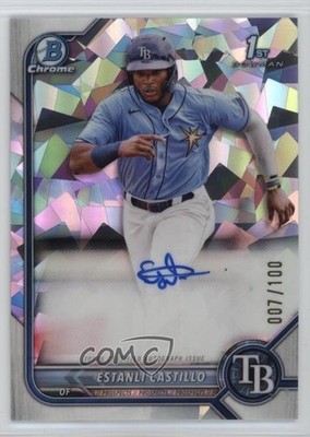 2022 Bowman Chrome Prospect Atomic Refractor 7/100 Estanli Castillo Auto 0w27